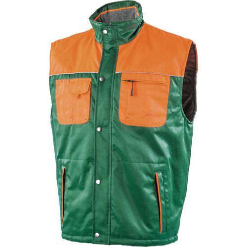 Gilet De Travail Sans Manches Tesla 3xl Vert/orange