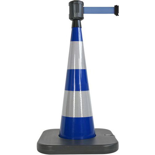 Cône 90 Cm Bleu Base À Lester Avec Sangle 2mx5cm Bleu