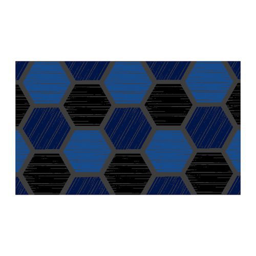 Tapis De Entrée Honeycomb Blue 34 90 Cm X 150 Cm