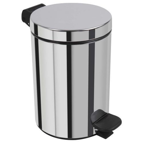 Poubelle Pour Sanitaire Salle De Bain Retro 3 L - Argent