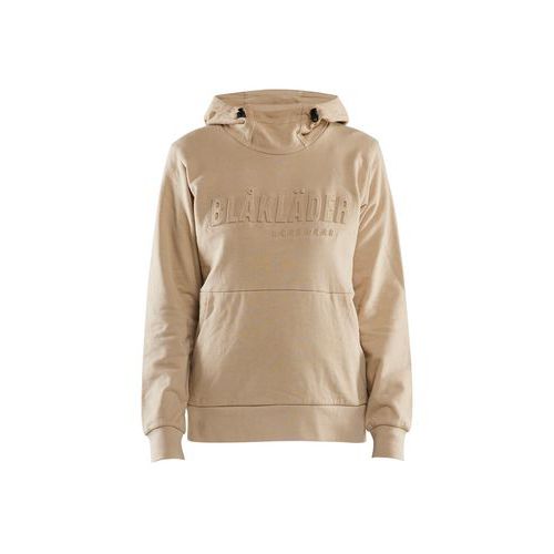 Sweat à Capuche Imprimé 3d Femme Beige