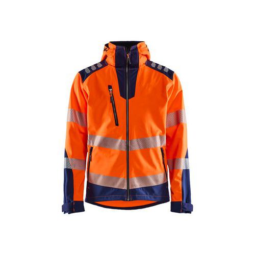 Veste De Sécurité Softshell Haute-visibilité Orange Marine