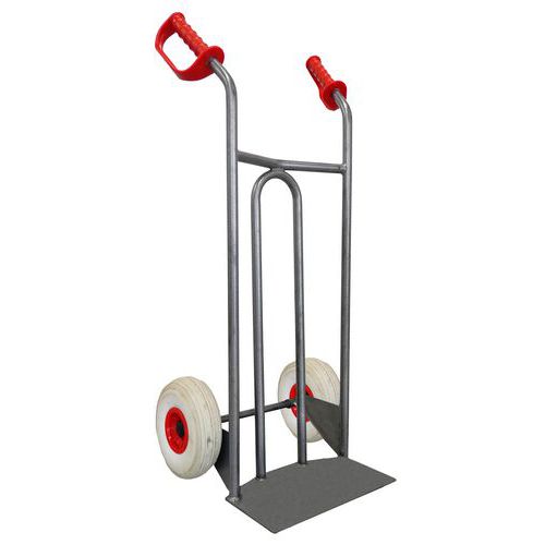 Stockman - Diable Acier Incurvé 250 kg Roues Increvables Gris - 1119 mm Hauteur - Robuste et Fiable