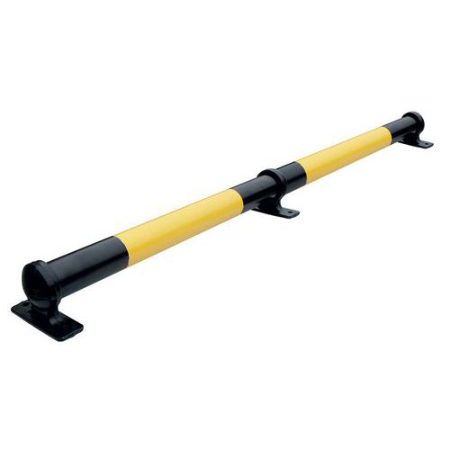 Viso - Butée de parking acier et fonte Noir/jaune 2030 mm - Robuste et durable - Idéal pour sécuriser votre espace