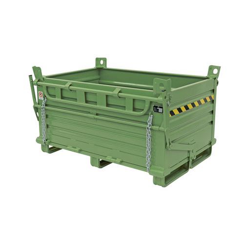 Bennes à Ouverture Basculante Par Le Bas En Acier Vert