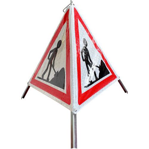 Viso - Tripode Pliable Signalisation Chantier Classe 2 - Blanc - 705mm Hauteur - Durable et Recyclable