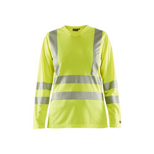 T-shirt Manches Longues Anti-odeur Anti-uv Jaune Fluo
