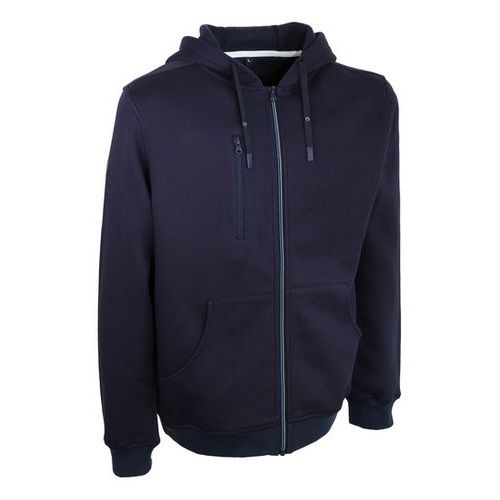 Singer Safety - Sweat à capuche zippé SUITBLE M - Coton Polyester 380g/m² - Bleu Marine - EPI Confortable