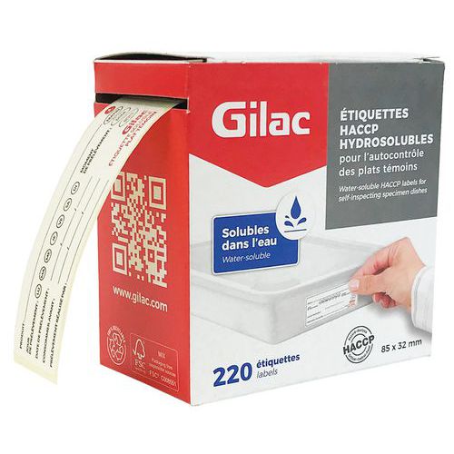 220 Etiquettes Haccp Hydrosolubles