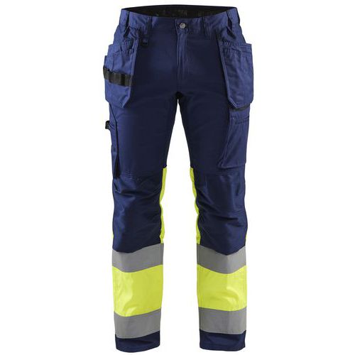Pantalon Artisan Haute Visibilité Marine Et Jaune Fluo