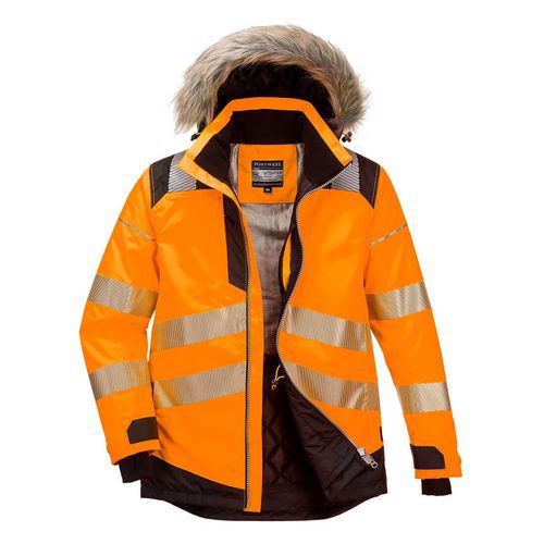 Parka D'hiver Haute Visibilité Pw3 Pw36 Noir/orange Xxxl - Homme