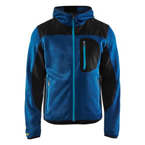 Veste De Travail Tricotée à Capuche Bleu Foncé Xxs