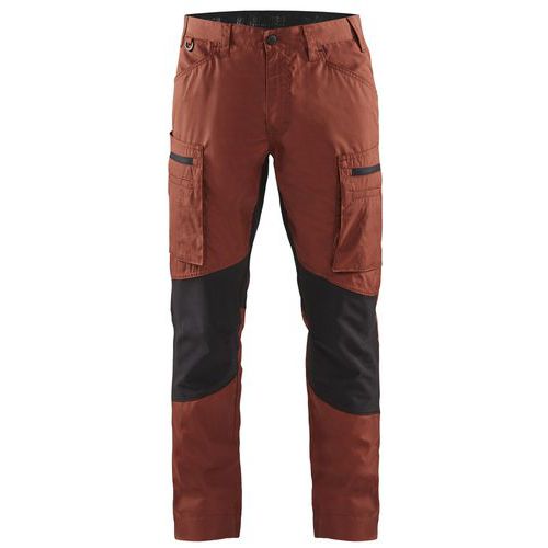 Pantalon De Travail Maintenance +stretch Rouge/noir D96