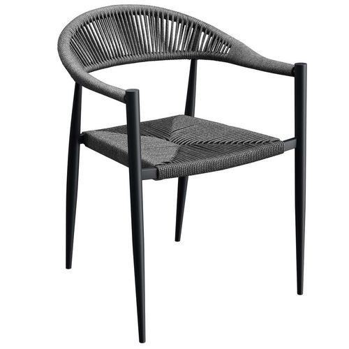 Fauteuil Exterieur - Alu - Tressage Anthracite - Amsterdam