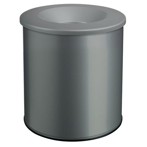 Corbeille Antifeu-15l Gris Clair-neo-rossignol