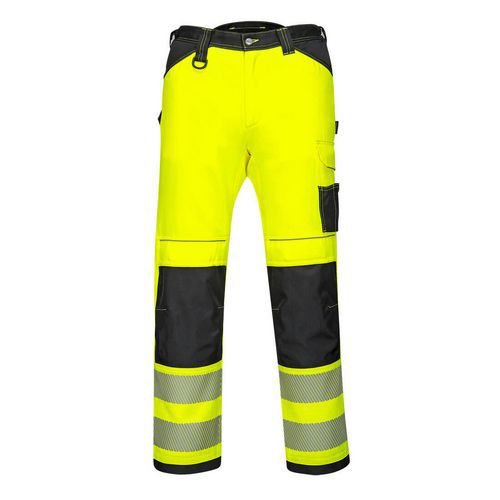 Pantalon Extensible Léger Haute-visibilité Pw3 Noir/jaune 28
