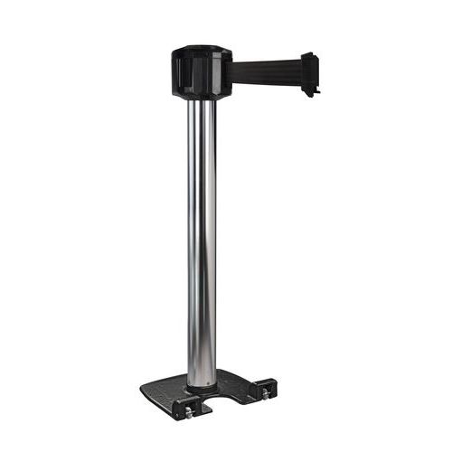 Poteau Extérieur Chromé À Sangle 10m - Noir