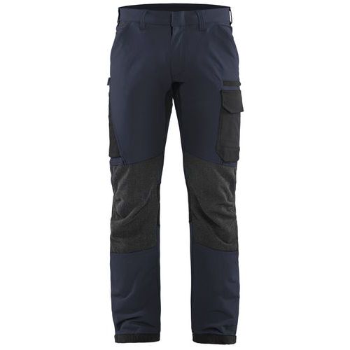 Pantalon De Travail Maintenance Stretch 4d Bleu Foncé/noir D124