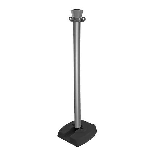 Poteau De Balisage Abs Rabattable Base Lestée - Gris/noir