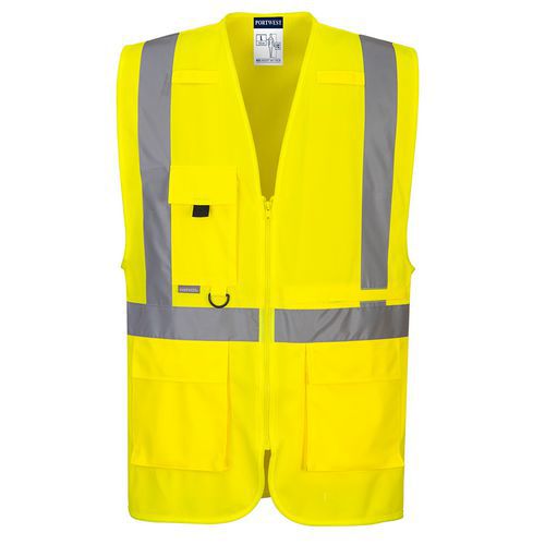 Gilet Executive Haute Visibilité Avec Poche C357 Jaune S