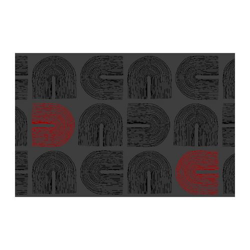 Tapis De Entrée Arches Black/red 23 120 Cm X 180 Cm