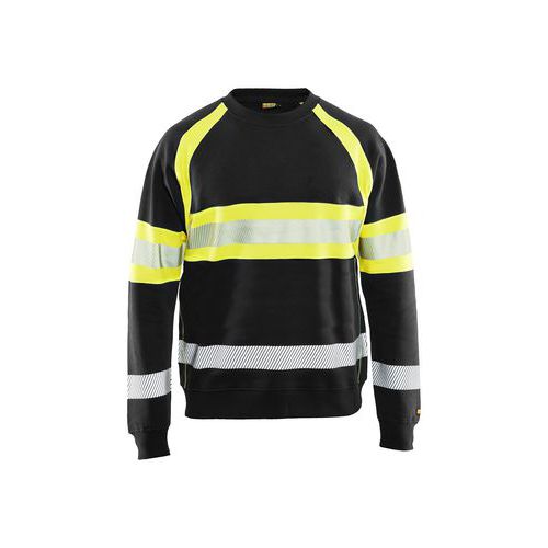 Sweat Haute Visibilité Noir Jaune Fluo 5xl