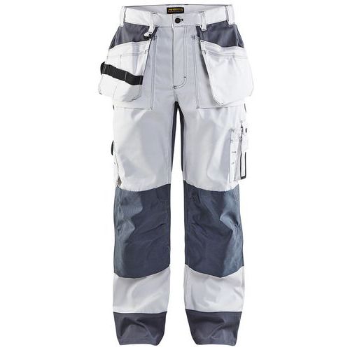 Pantalon Artisan Bicolore En Blanc