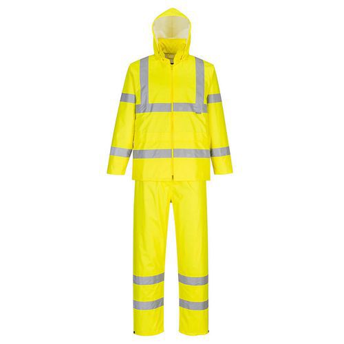 Ensemble Pluie Enroulable Haute Visibilité H448 Jaune M