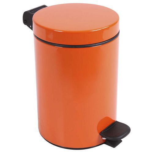 Poubelle Pour Sanitaire Pour Salle De Bain Retro 3l - Orange