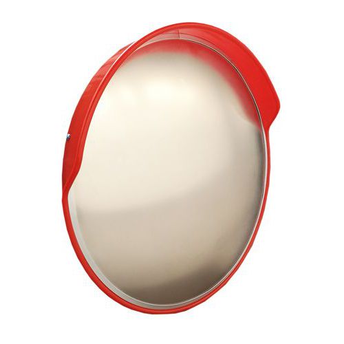Viso - Miroir de sécurité convexe Ø 800 mm Orange Extérieur - Vision 130° - Idéal Voie Privée