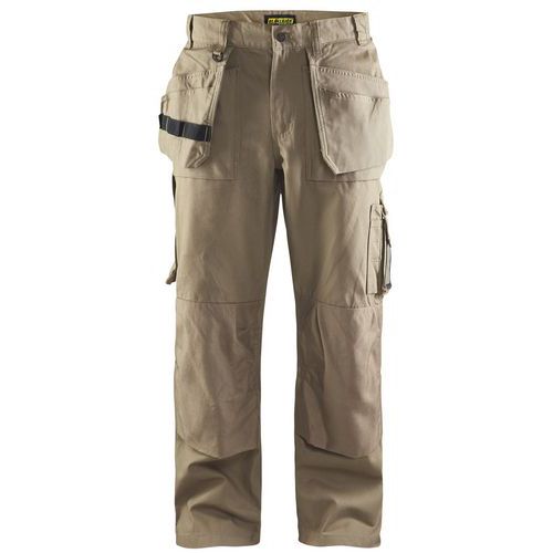 Pantalon De Travail Artisan à Poches Flottantes Beige Antique D116