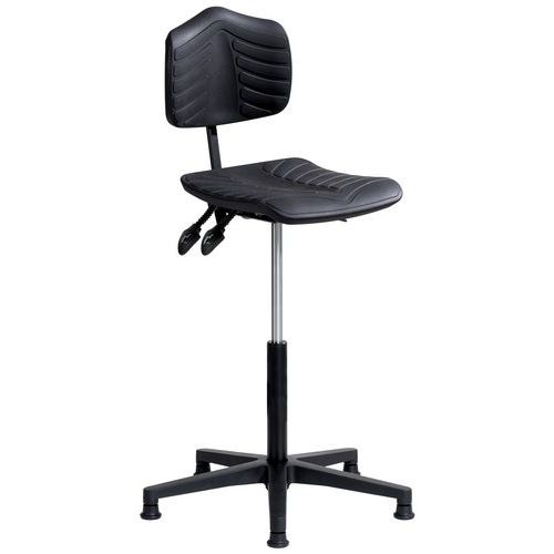 Siège Ergosoft Embase Polyamide Assise Haute Sur Patins