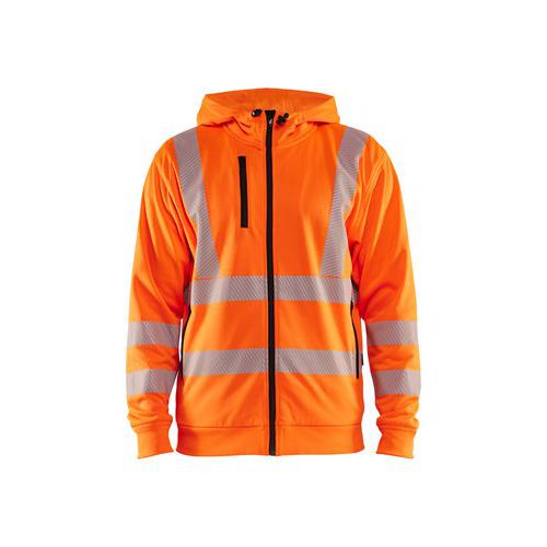 Sweat à Capuche Zippé Orange