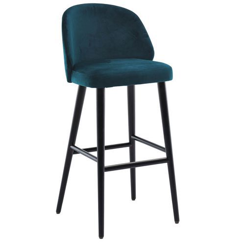 Tabouret Inter - Hêtre - Monolith Petrol - H77 - Oscar Bst