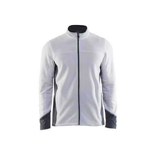 Veste Micropolaire Blanc Et Gris Clair