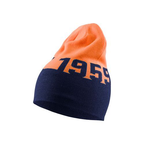 Bonnet Réversible Stretch 2d Taille Unique Bleu Marine/orange Fluo