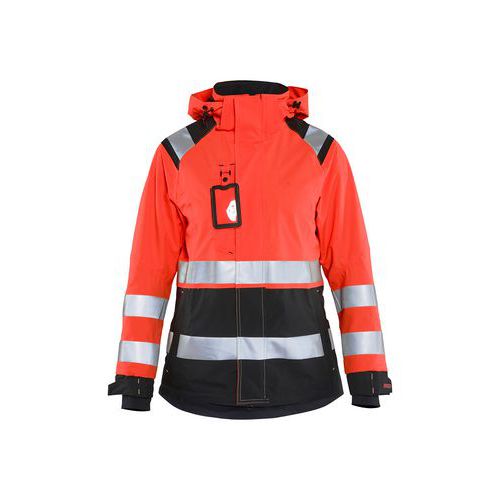 Veste De Sécurité Hardshell Haute-visibilité Femme En Rouge