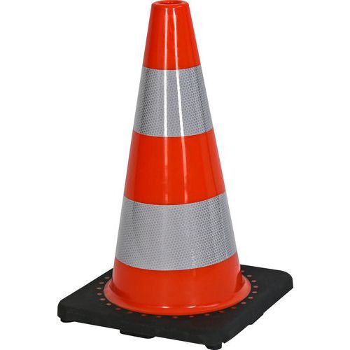 Lot de 5 - Cône Orange Avec Bandes De Classe 2 - 45 Cm