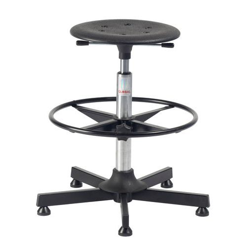 Tabouret Stella Kappa-plastique-haut-acier-repose Pieds