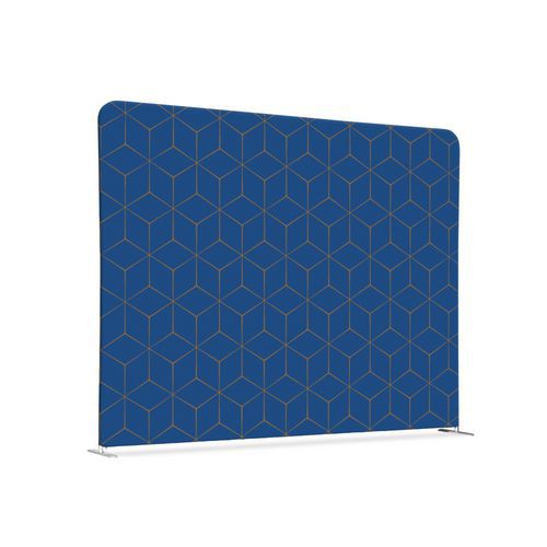 Cloison En Tissu 200-150 Double Hexagone Bleu-marron