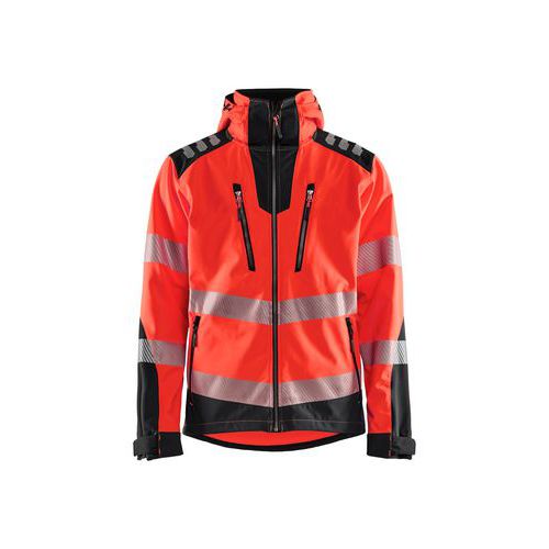 Veste De Sécurité Haute Visibilité Couleur Rouge Fluo Noir