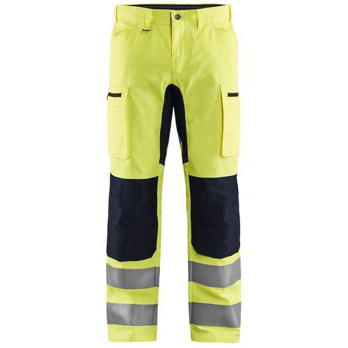Pantalon Avec Stretch Jaune Noir