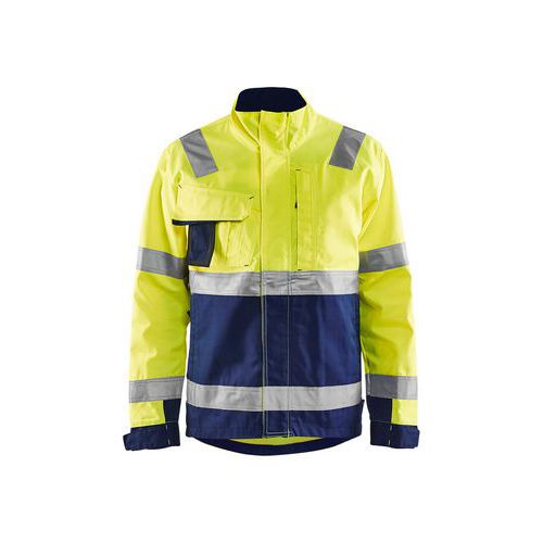 Veste Haute Visibilité Jaune Fluo Marine