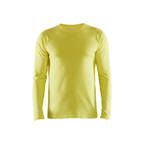 T-shirt Manches Longues Jaune Fluo