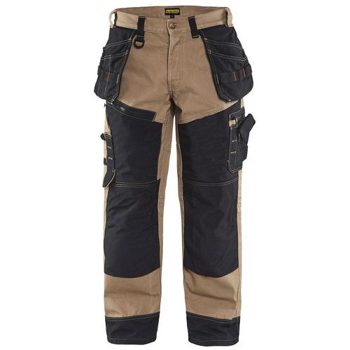 Pantalon De Travail Industrie Polyrecyclé Beige/noir C46