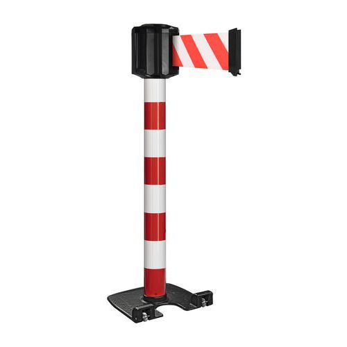 Poteau Extérieur Rouge/blanc À Sangle 10mx10cm - Rouge/blanc