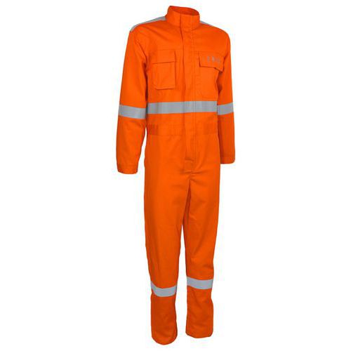 Singer Safety - Combinaison multi-risques COMBO - Coton Orange Taille M - Retardateur de flamme