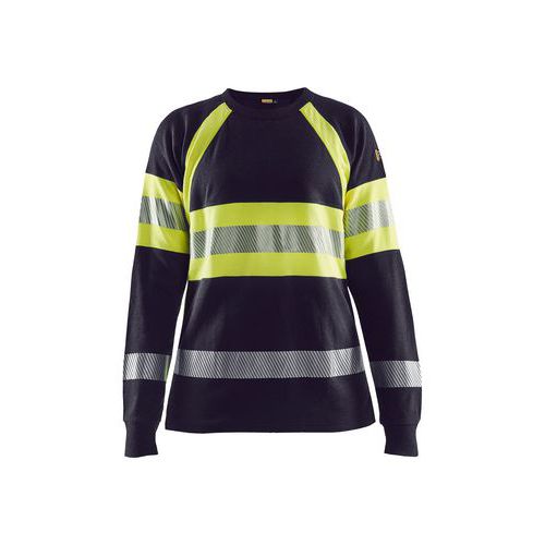 T-shirt Manches Longues Retardant Flamme Femme Marine