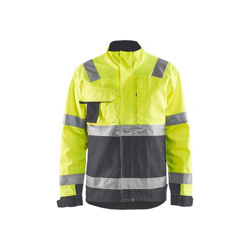Veste Haute Visibilité Jaune Fluo Et Gris Moyen
