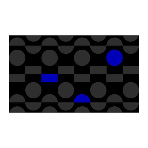 Tapis De Entrée Dotz Grey/blue 30 120 Cm X 180 Cm